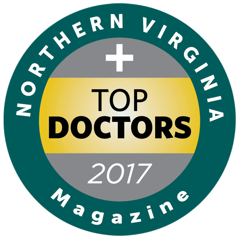 Northern Virginia Top Doctors Magazine 2017 Certificate